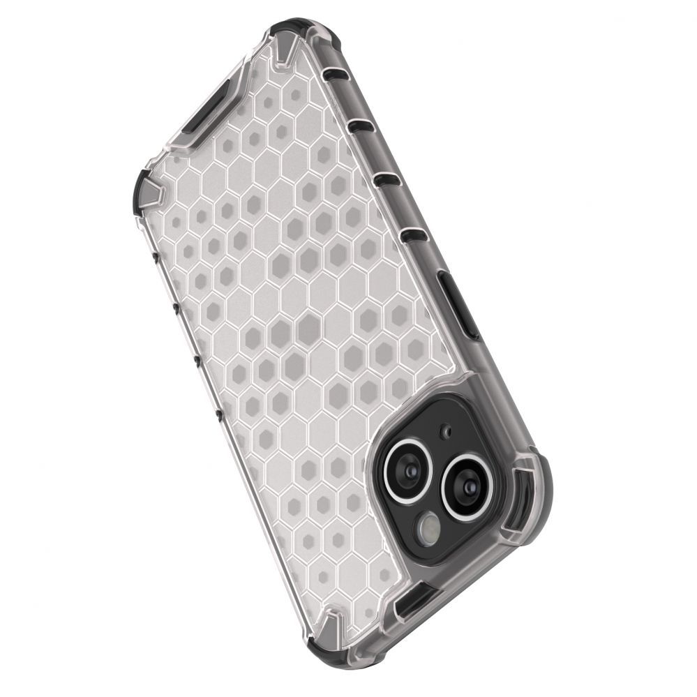 Aizmugurējais vāciņš Hurtel Honeycomb case for iPhone 14 armored hybrid cover black