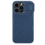 Back panel cover Nillkin - Nillkin Qin Cloth Pro Case Case for iPhone 14 Pro Max Camera Cover Holster Cover Flip Case Blue