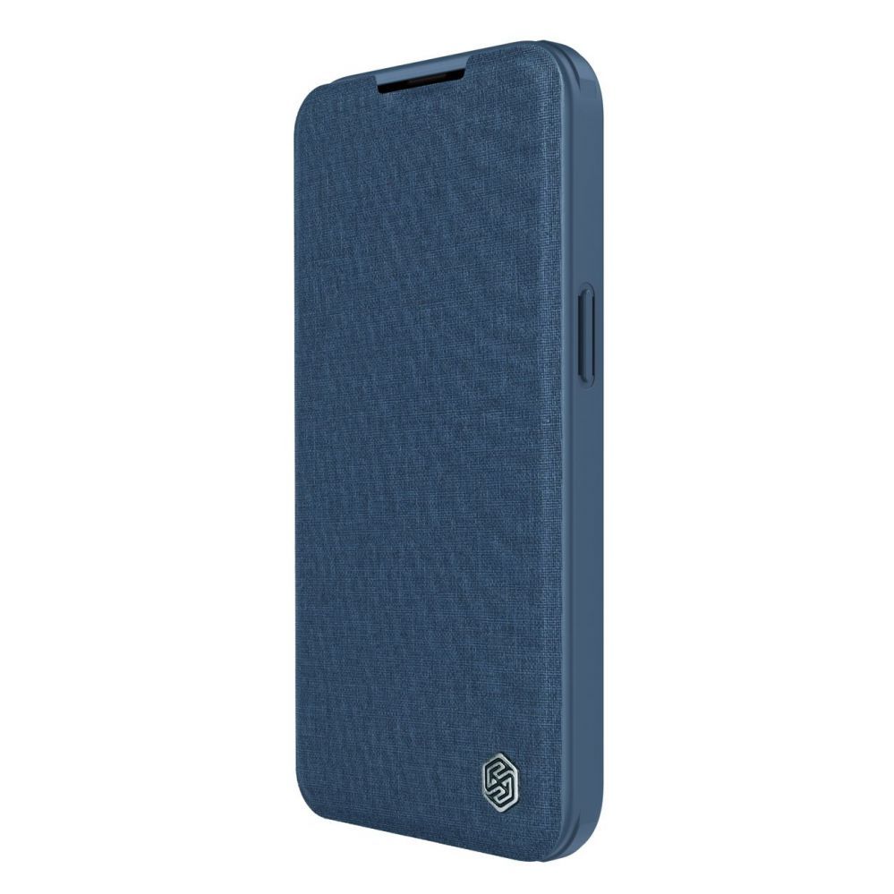 Back panel cover Nillkin - Nillkin Qin Cloth Pro Case Case for iPhone 14 Pro Max Camera Cover Holster Cover Flip Case Blue