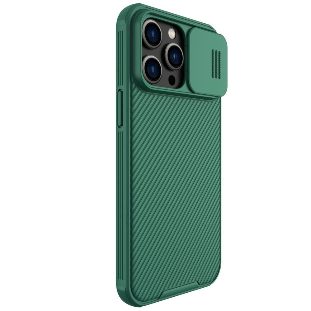 Back panel cover Nillkin Nillkin CamShield Pro Case iPhone 14 Pro Max Armored Cover Camera Protector Green