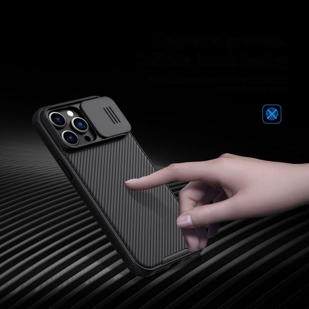 Back panel cover Nillkin Nillkin CamShield Pro Case iPhone 14 Pro Max Armored Cover Camera Protector Green