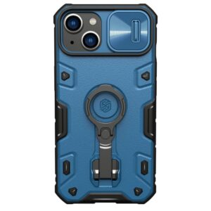Aizmugurējais vāciņš Nillkin  Nillkin CamShield Armor Pro Case iPhone 14 Plus armored cover with camera cover ring stand blue
