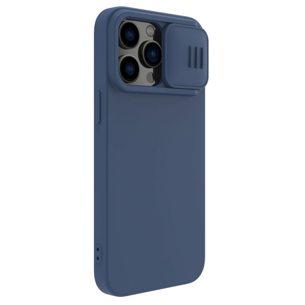 Back panel cover Nillkin Nillkin CamShield Magnetic Silicone Case iPhone 14 Pro Max Magnetic MagSafe Cover with Camera Protector Blue