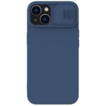 Nugarėlės dėklai Nillkin  Nillkin CamShield Silky Silicone Case iPhone 14 case cover with camera cover blue 