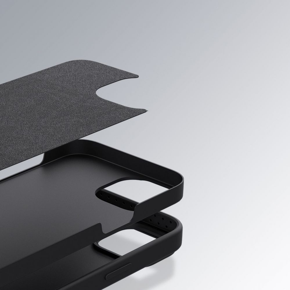 Back panel cover Nillkin Nillkin CamShield Silky Silicone Case iPhone 14 Pro Case with Camera Protector Blue