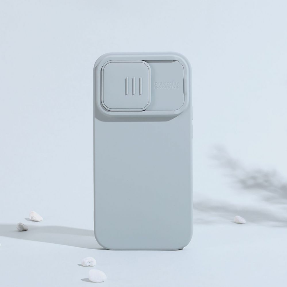 Back panel cover Nillkin Nillkin CamShield Silky Silicone Case iPhone 14 Pro Case with Camera Protector Blue