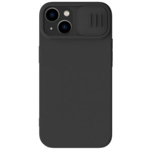 Nugarėlės dėklai Nillkin  Nillkin CamShield Silky Silicone Case iPhone 14 Plus Case with Camera Protector Black 
