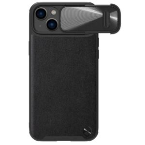 Aizmugurējais vāciņš Nillkin  Nillkin CamShield Leather S Case iPhone 14 case cover with camera cover black