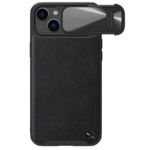 Aizmugurējais vāciņš Nillkin  Nillkin CamShield Leather S Case iPhone 14 Plus case with camera cover black