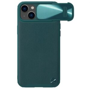Aizmugurējais vāciņš Nillkin  Nillkin CamShield Leather S Case iPhone 14 Plus case cover with camera cover green