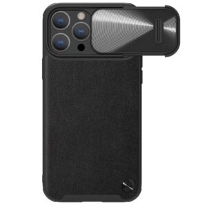 Aizmugurējais vāciņš Nillkin  Nillkin CamShield Leather S Case iPhone 14 Pro Max case with camera cover black
