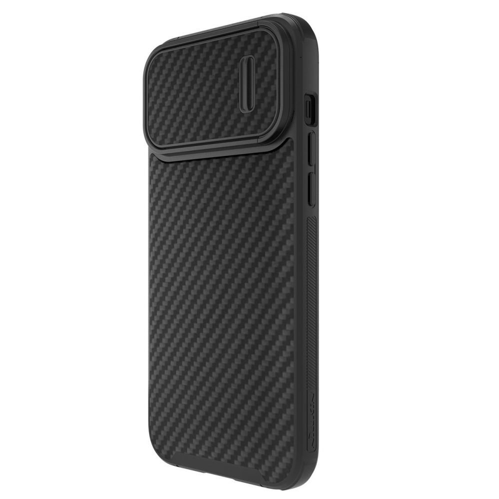 Back panel cover Nillkin Nillkin Synthetic Fiber S Case iPhone 14 Pro Max case with camera cover, black