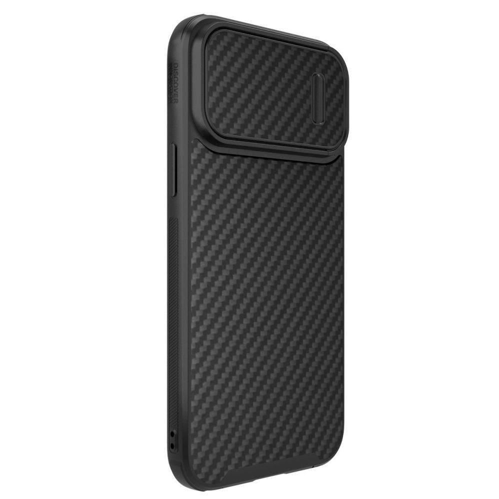 Back panel cover Nillkin Nillkin Synthetic Fiber S Case iPhone 14 Pro Max case with camera cover, black
