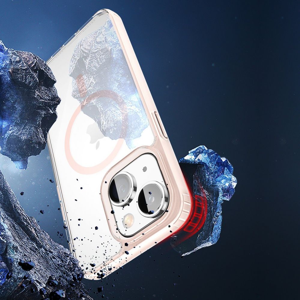 Back panel cover Dux Ducis Dux Ducis Clin2 case for iPhone 14 Plus magnetic MagSafe cover pink