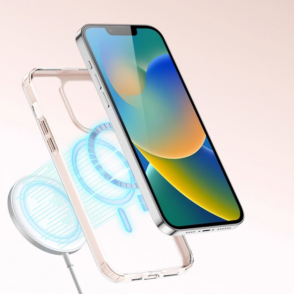 Back panel cover Dux Ducis Dux Ducis Clin2 case for iPhone 14 Plus magnetic MagSafe cover pink