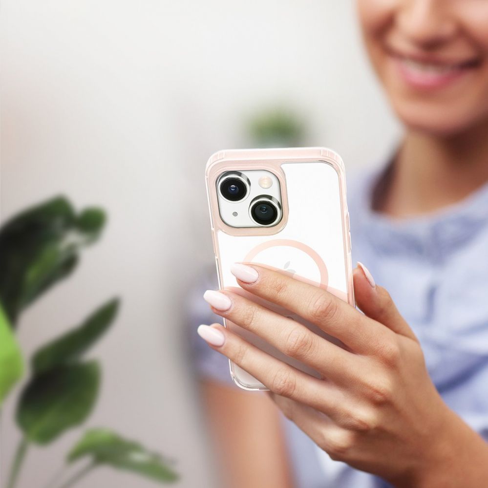 Back panel cover Dux Ducis Dux Ducis Clin2 case for iPhone 14 Plus magnetic MagSafe cover pink