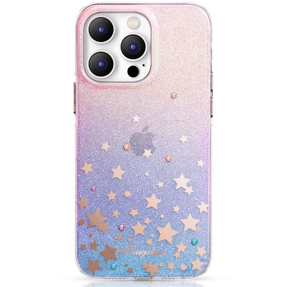 Tagakaaned Kingxbar Kingxbar Heart Star Series case for iPhone 14 Plus case with zodiac stars