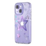 Nugarėlės dėklai Kingxbar  Kingxbar Heart Star Series case for iPhone 14 Plus purple star case 