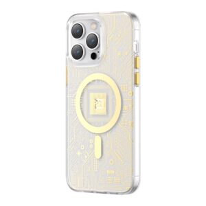 Aizmugurējais vāciņš Kingxbar  Kingxbar PQY Geek Series magnetic case for iPhone 14 Pro MagSafe gold 