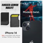Nugarėlės dėklai Spigen  Spigen Rugged Armor Mag Case with MagSafe for iPhone 14 - Matte Black 