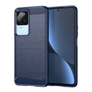 Aizmugurējais vāciņš Hurtel  Carbon Case for Xiaomi Poco F4 5G flexible silicone carbon cover blue 