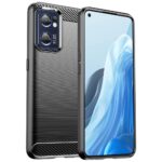 Nugarėlės dėklai Hurtel  Carbon Case for Realme Narzo 50 5G flexible silicone carbon cover black 