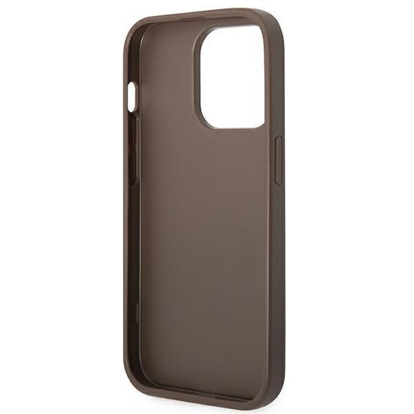 Tagakaaned Guess Guess GUHCP14XG4GLBR iPhone 14 Pro Max 6,7" brązowy/brown hard case 4G Stripe Collection