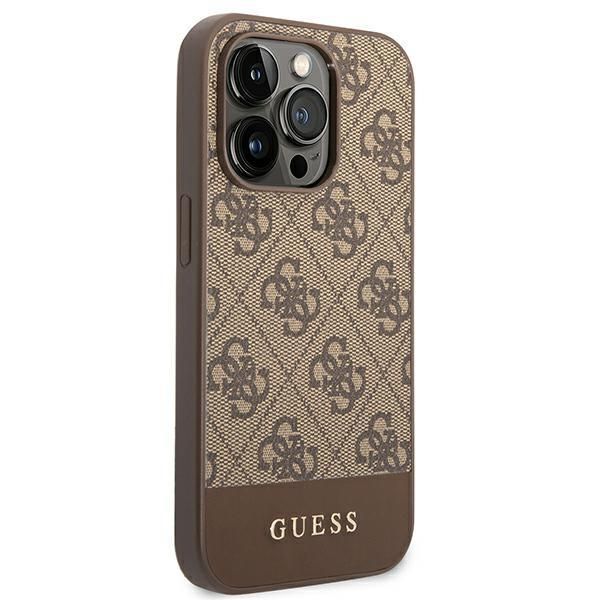 Tagakaaned Guess Guess GUHCP14XG4GLBR iPhone 14 Pro Max 6,7" brązowy/brown hard case 4G Stripe Collection