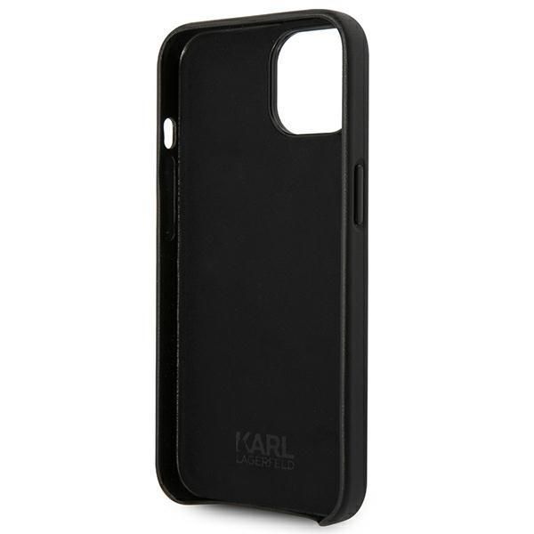 Back panel cover Karl Lagerfeld Karl Lagerfeld KLHCP14MFWHK iPhone 14 Plus 6,7" hardcase czarny/black Leather Perforated Logo