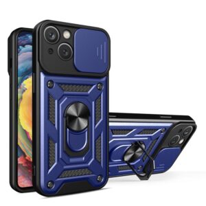 Aizmugurējais vāciņš Hurtel  Hybrid Armor Camshield case for iPhone 14 Plus armored case with camera cover blue 