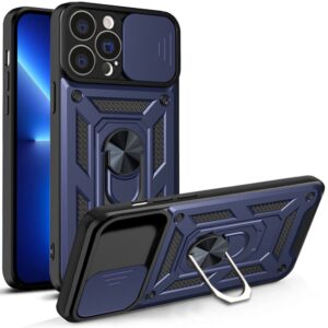 Aizmugurējais vāciņš Hurtel  Hybrid Armor Camshield case for iPhone 13 Pro armored case with camera cover blue 