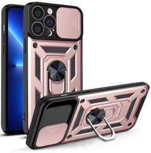 Aizmugurējais vāciņš Hurtel - Hybrid Armor Camshield case for iPhone 13 Pro armored case with camera cover pink 