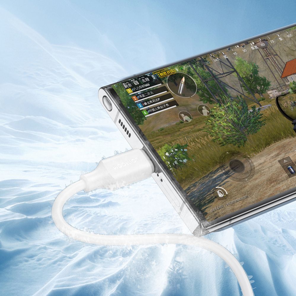 Kabelis Joyroom Joyroom Long-Lasting Series A9 USB-A / USB-C 3A cable 1m - white