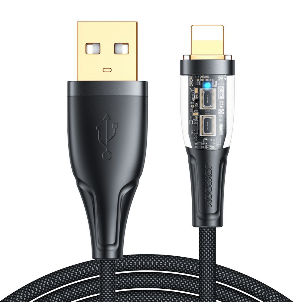Kabelis Joyroom Joyroom Star-Cloud Series A3 USB-A / Lightning Cable 2.4A 1.2m with Smart Switch - Black