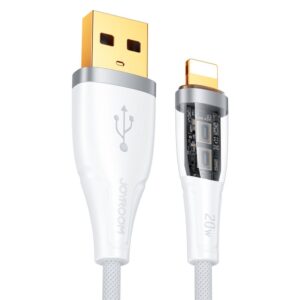 Kabelis Joyroom  Joyroom Star-Cloud Series A3 USB-A / Lightning Cable 2.4A 1.2m with Smart Switch - White 