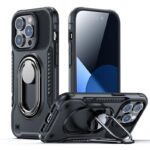 Aizmugurējais vāciņš Joyroom  Joyroom Dual Hinge case for iPhone 14 Pro armored case with a stand and a ring holder black 