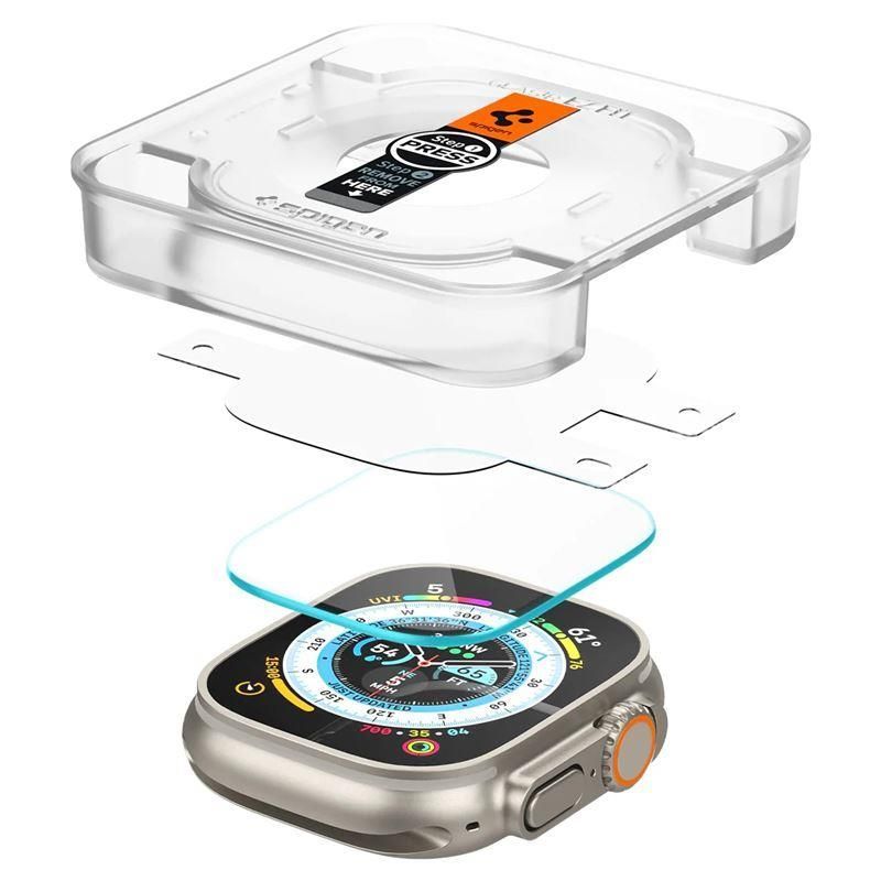 Aizsargstikls Spigen Spigen Glas.tR EZ Fit tempered glass for Apple Watch Ultra / Ultra 2 (49 mm) - 2 pcs.