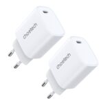 Adapteris Choetech  Choetech charger set Q5004 20W PD iPhone 12/13 white (2pcs) 