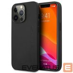 Back panel cover Mercedes-Benz  AMG AMHCP14LDOLBK iPhone 14 Pro 6.1 "black / black hardcase Leather Hot Stamped 