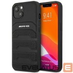 Back panel cover Mercedes-Benz  AMG AMHCP14MGSEBK iPhone 14 Plus 6,7 "black / black hardcase Leather Debossed Lines 