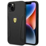 Aizmugurējais vāciņš Ferrari  Ferrari FEHCP14MRBUK iPhone 14 Plus 6.7" black/black hardcase Leather Stamp Sides