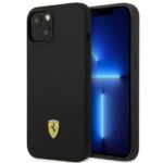 Nugarėlės dėklai Ferrari  Ferrari FEHCP14SSIBBK iPhone 14 6.1" black/black hardcase Silicone Metal Logo 