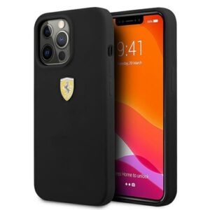 Nugarėlės dėklai Ferrari  Ferrari FESSIHCP13XBK iPhone 13 Pro Max 6.7" black/black hardcase Silicone 