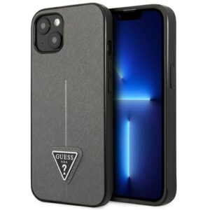 Aizmugurējais vāciņš Guess  Guess GUHCP13SPSATLG iPhone 13 mini 5,4 "silver / silver hardcase SaffianoTriangle Logo 