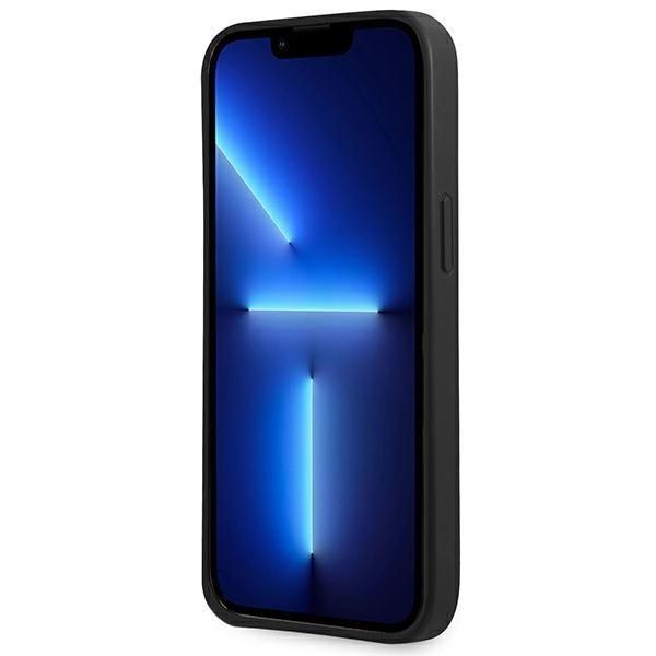 Nugarėlės dėklai Guess Guess GUHCP13SPSATLK iPhone 13 mini 5,4 "black / black hardcase SaffianoTriangle Logo