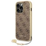 Nugarėlės dėklai Guess  Guess GUHCP14LGF4GBR iPhone 14 Pro 6.1 "brown / brown hardcase 4G Charms Collection