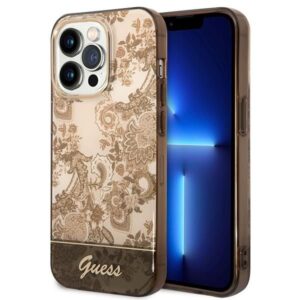 Nugarėlės dėklai Guess  Guess GUHCP14LHGPLHC iPhone 14 Pro 6.1" ocher hardcase Porcelain Collection