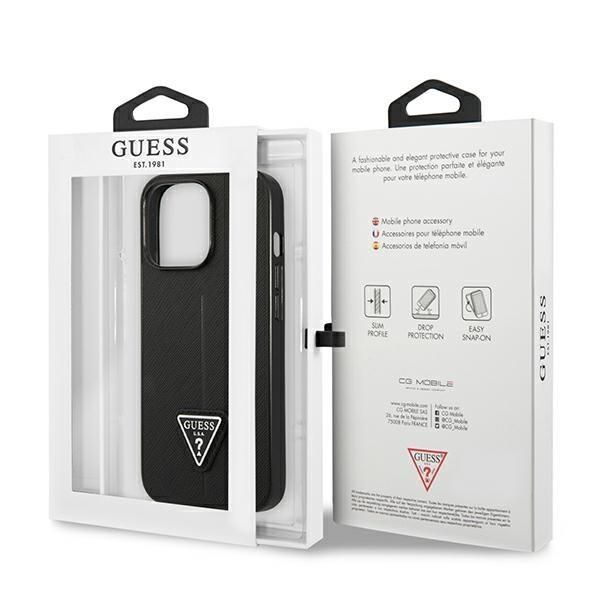 Tagakaaned Guess Guess GUHCP14LPSATLK iPhone 14 Pro 6.1" black/black hardcase SaffianoTriangle Logo