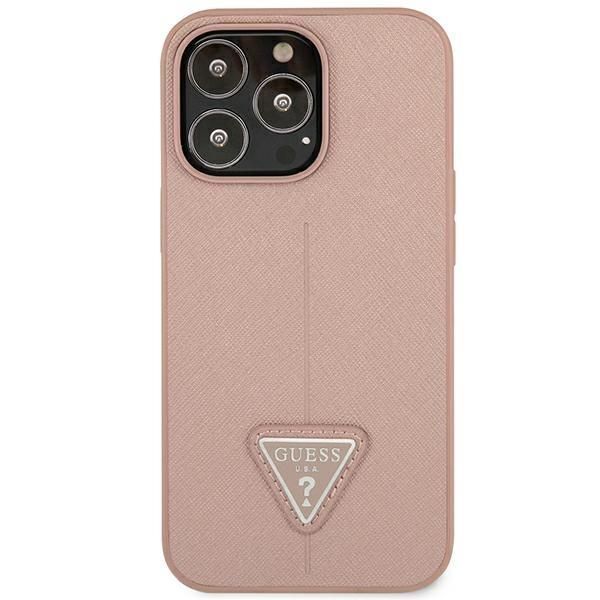 Back panel cover Guess Guess GUHCP14LPSATLP iPhone 14 Pro 6.1 "pink / pink hardcase SaffianoTriangle Logo