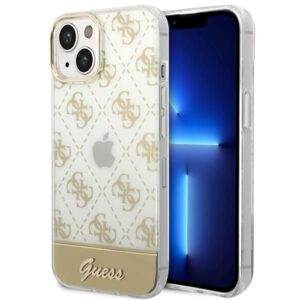 Aizmugurējais vāciņš Guess  Guess GUHCP14MHG4MHG iPhone 14 Plus 6.7 "gold / gold hardcase 4G Pattern Script 